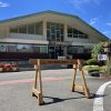 和歌山県植物公園緑花センターに木製バリケード