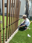 木製目隠しフェンス（メッシュフェンス用）