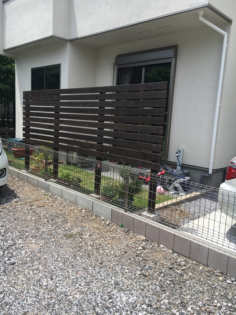 ウリン　ウッドフェンス　DIY